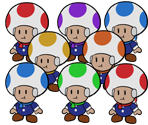Shiver City Toads (Paper Mario-Style)
