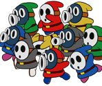 Shy Guys & Snifits (Paper Mario: Color Splash-Style)