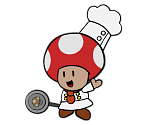 Chef Toad (Paper Mario-Style)