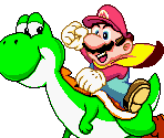 Mario and Yoshi (Cover Art Pose, SNES-Style)