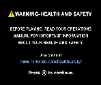 (EU - ENG) Health and Safety Splash Screen + Button Prompt