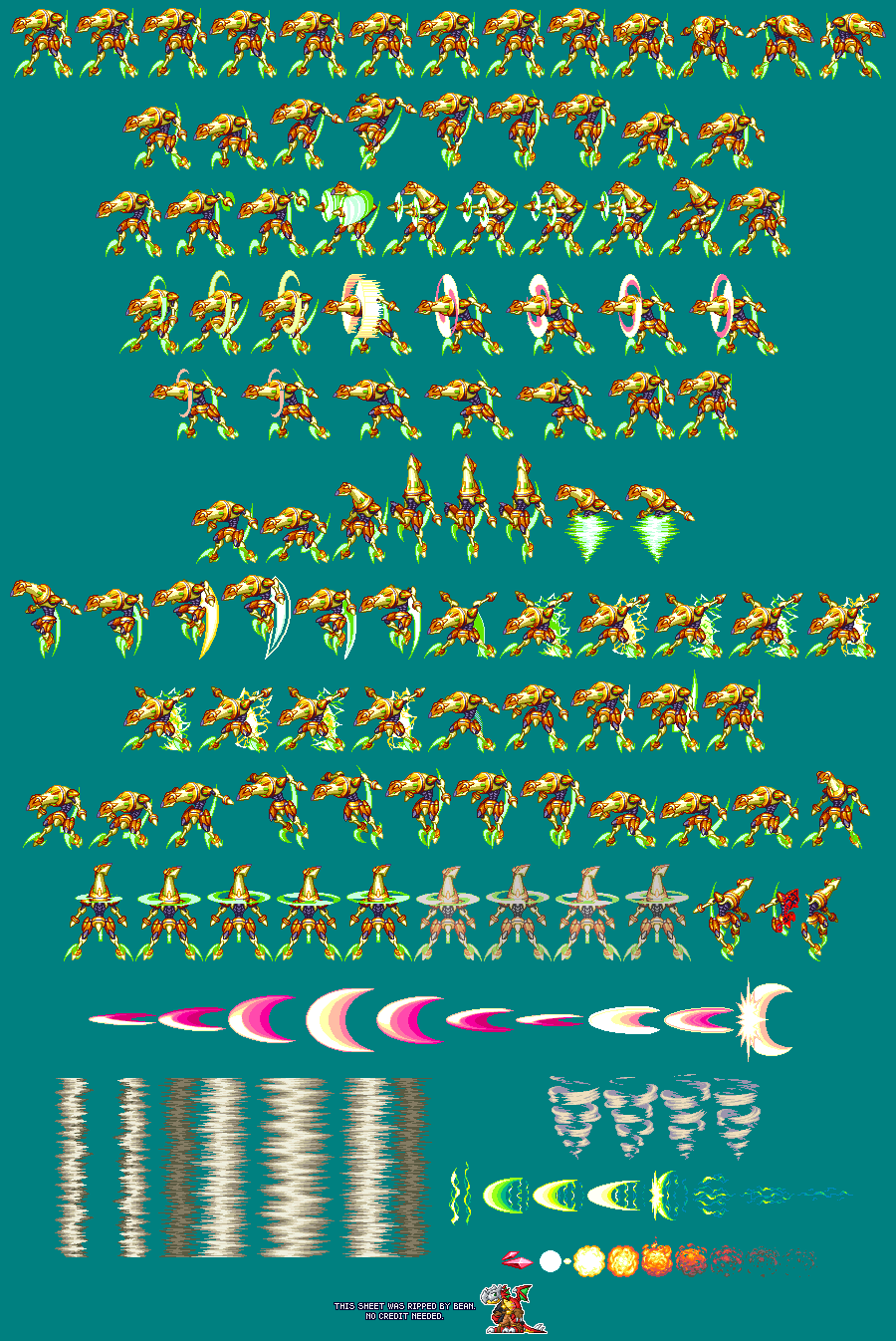 The Spriters Resource - Full Sheet View - Mega Man Zx - Hurricaune