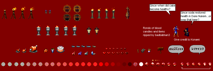 Castlevania: Rondo of Blood - Candles and Items