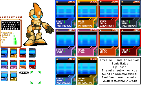 Sonic Battle - Emerl Skill Cards