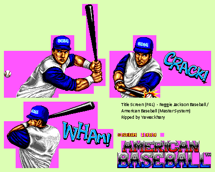 Reggie Jackson's Baseball / American Baseball - Title Screen (PAL)