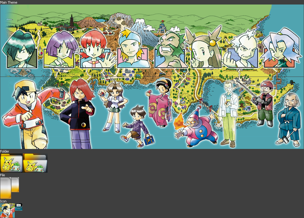 Nintendo 3DS Themes - Pokémon Gold Version / Pokémon Silver Version: Cast