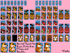 Monty Mole Family (Super Mario Bros. 3 NES & SNES-Styles)