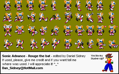 Sonic the Hedgehog Customs - Rouge (Advance-Style)