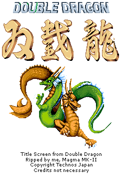Double Dragon - Title Screen