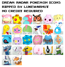 Pokémon Dream Radar - Pokémon Icons