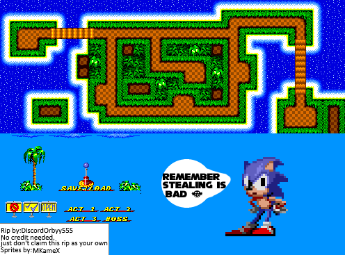 Sonic 1: Brother Trouble (Hack) - Emerald Island Overworld Map