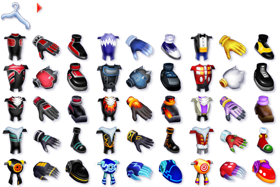 Sonic Rivals - Clothing Icons