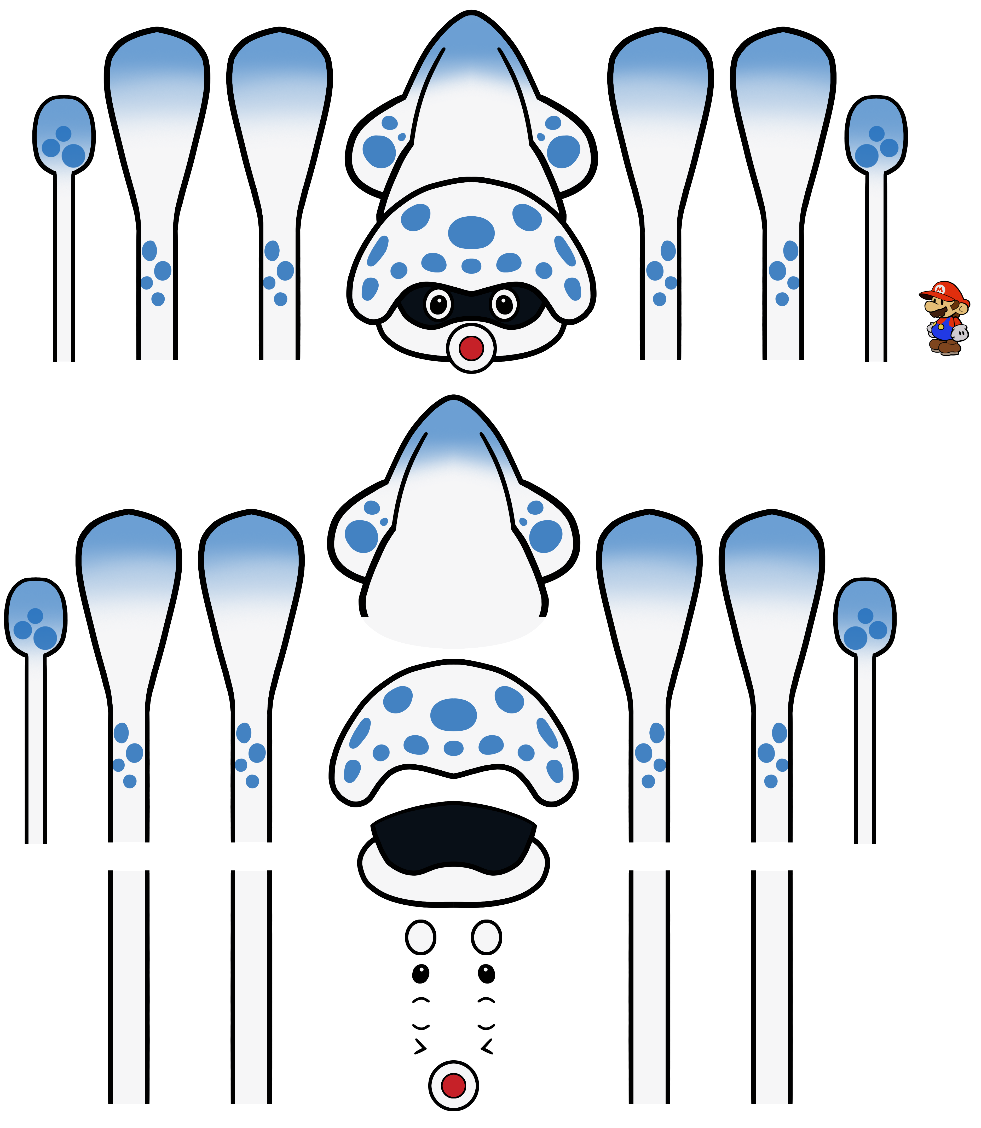 Mario Customs - Gooper Blooper (Paper Mario-Style)