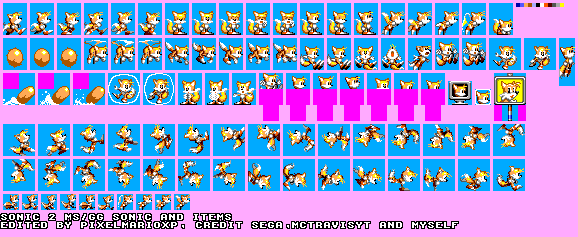 Sonic the Hedgehog Customs - Tails (Sonic 2 Master System-Style)