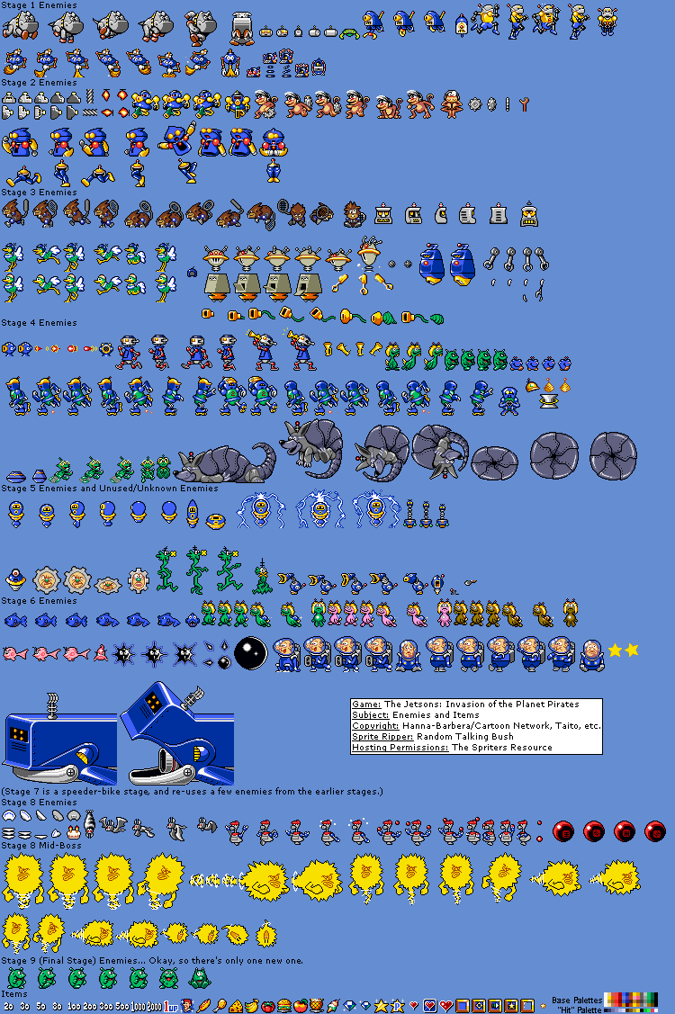 Enemies and Items