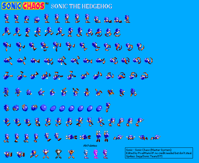 Sonic the Hedgehog Customs - Sonic (Sonic Chaos, Expanded)