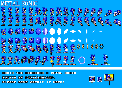 Sonic the Hedgehog Customs - Metal Sonic (Sonic 1 SMS-Style)