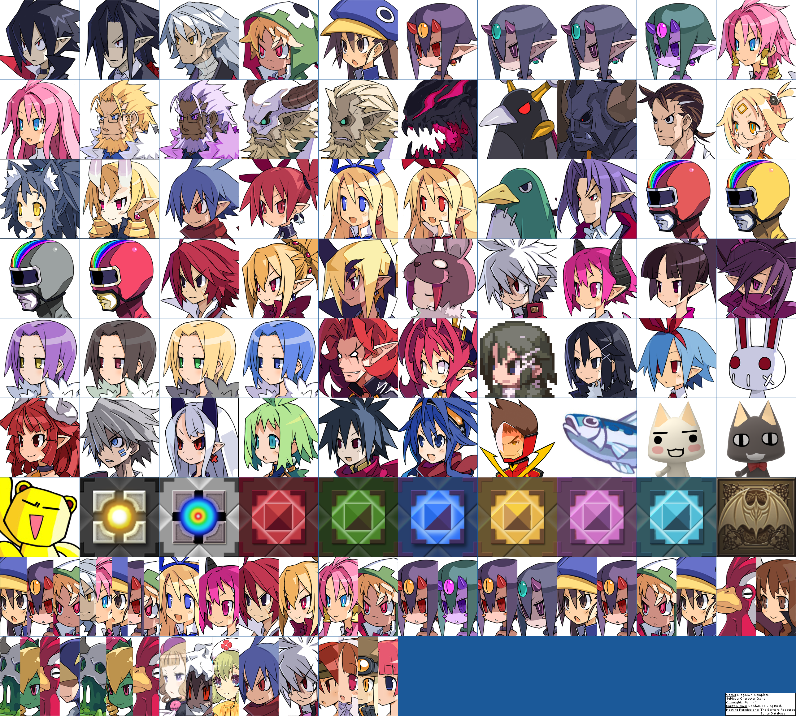 Disgaea 4 Complete+ - Character Icons (Unique)