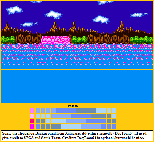 Xalabaias Adventure (Hack) - Sonic the Hedgehog Background