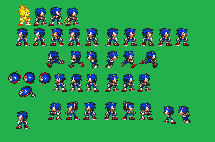 Sonic the Hedgehog Customs - Sonic (Mega Man 7-Style)