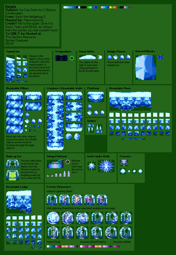Sonic the Hedgehog 3 - Ice Cap Zone Objects (Underwater)