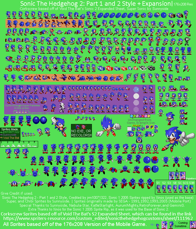 Sonic the Hedgehog Customs - Sonic (StH2 Part 1+2-Style, Expanded)