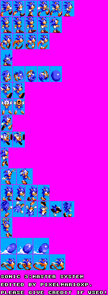 Sonic the Hedgehog Customs - Sonic 3 (Master System-Style)