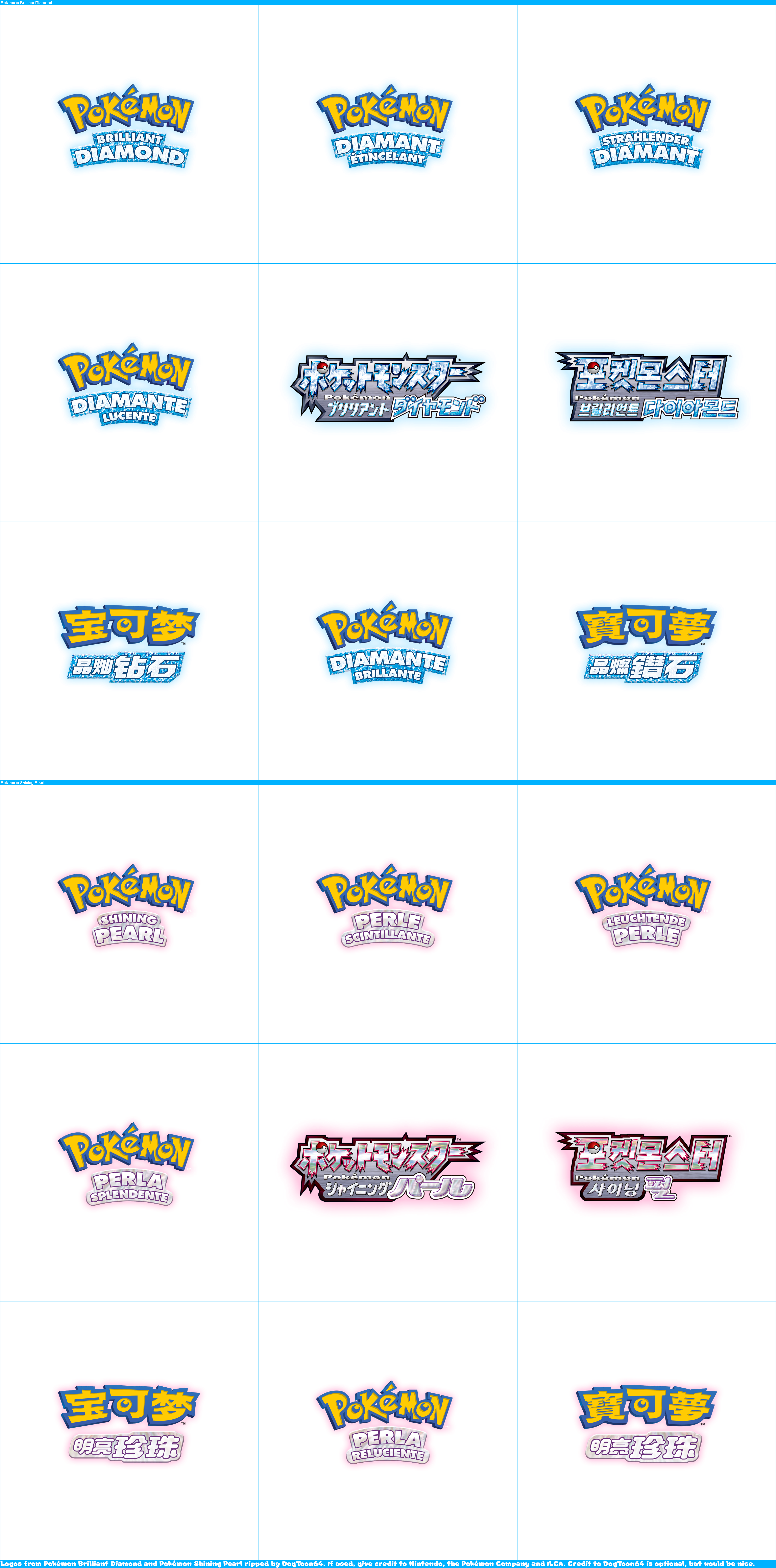 Pokémon Brilliant Diamond / Shining Pearl - Logos