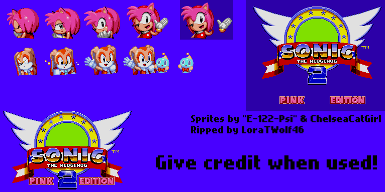 Sonic the Hedgehog 2: Pink Edition (Hack) - Title Screen (2.0)