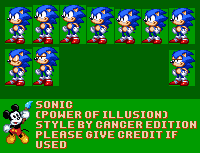 Sonic the Hedgehog Customs - Sonic (Power of Illusion-Style)