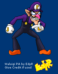 Mario Customs - Waluigi (Pixel Art)