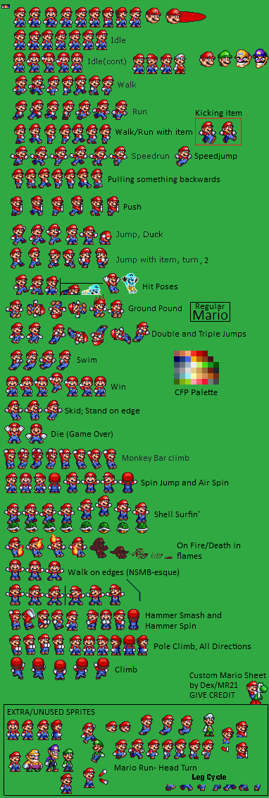 Custom Edited Mario Customs Mario The Spriters Resource 3793