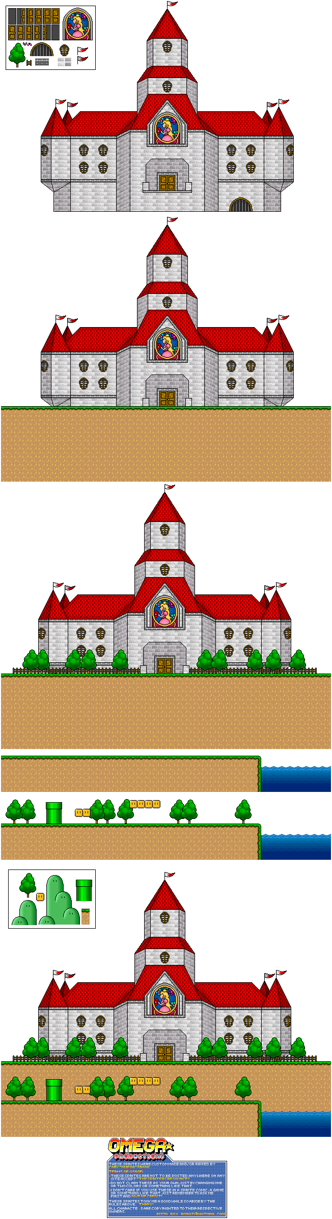 Custom Edited Mario Series Peachs Castle The Spriters Resource