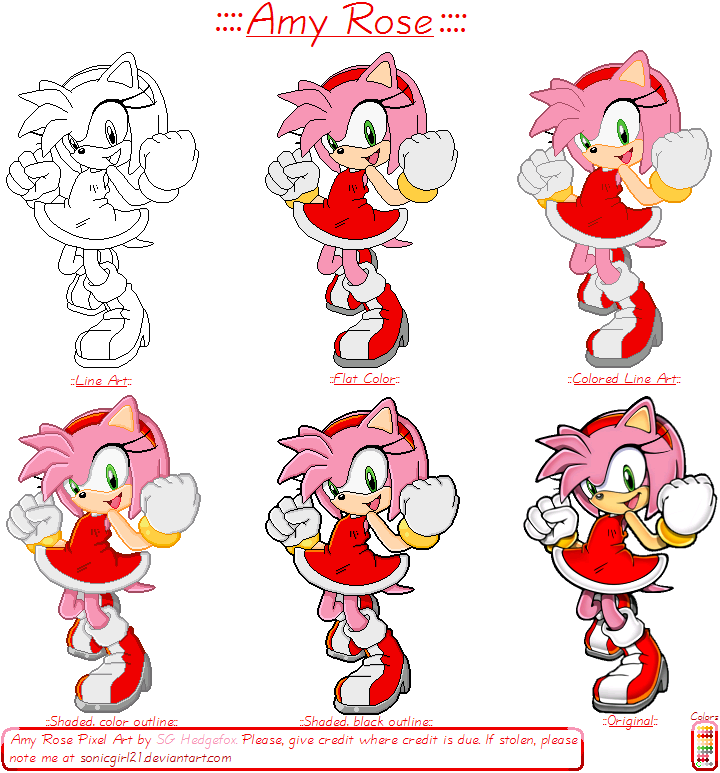 Sonic the Hedgehog Customs - Amy Rose (Pixel Art)