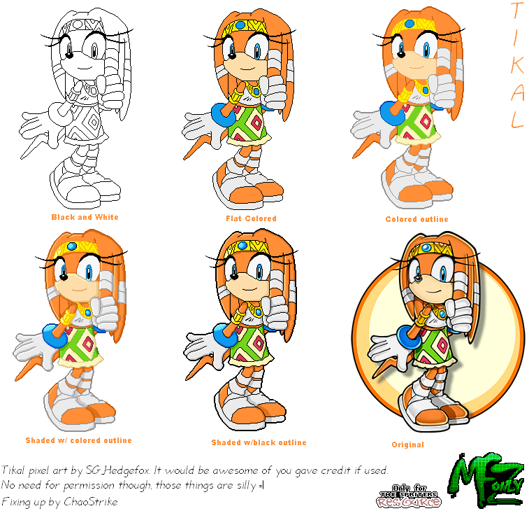 Sonic the Hedgehog Customs - Tikal (Pixel Art)