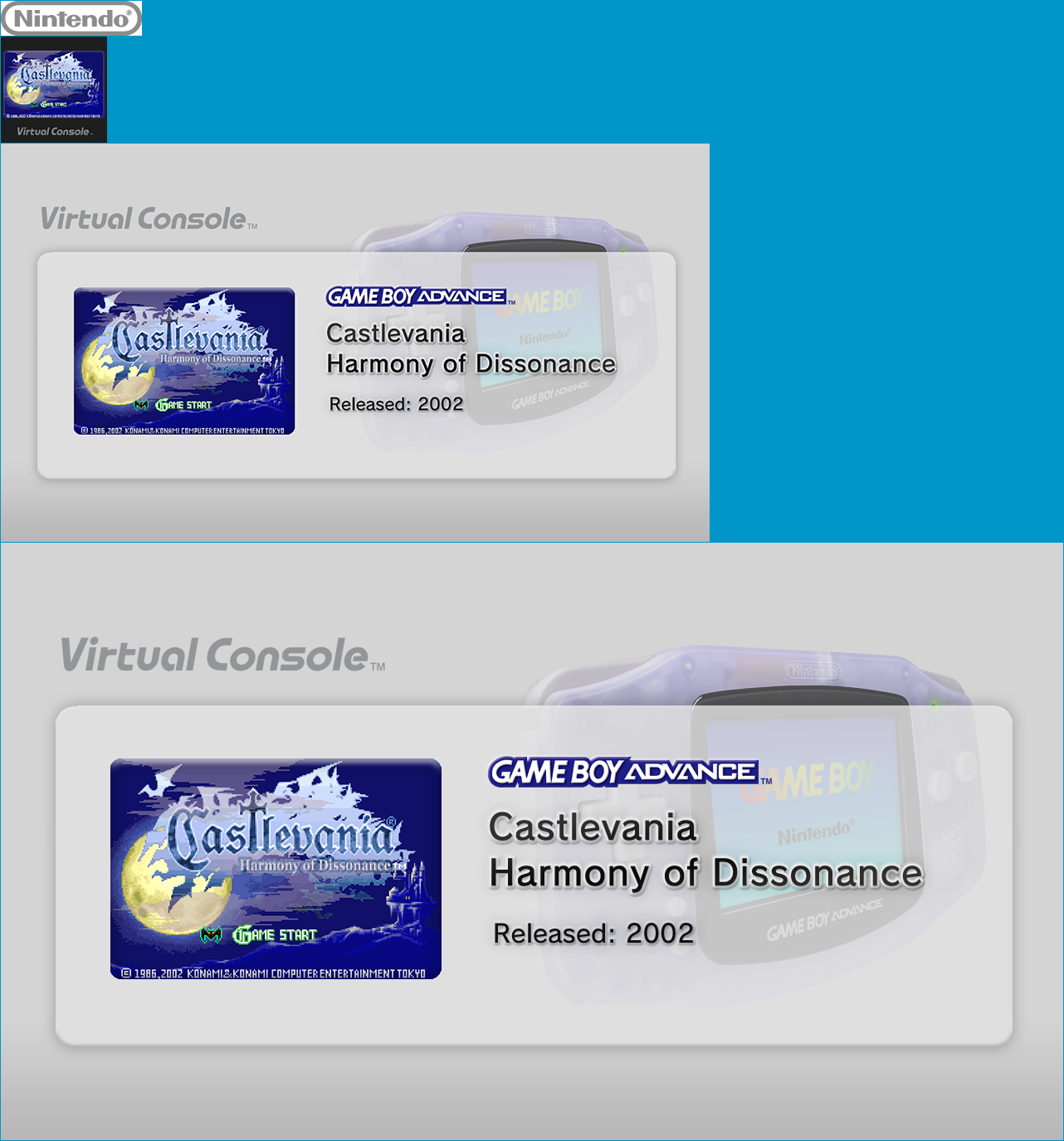 Virtual Console - Castlevania: Harmony of Dissonance