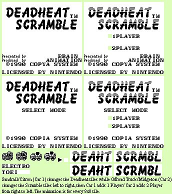 Dead Heat Scramble - Title Screen