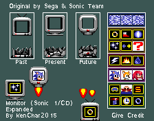 Sonic the Hedgehog Customs - Monitors (Sonic 1/Sonic CD, Expanded)