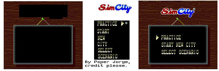 SimCity - Main Menu