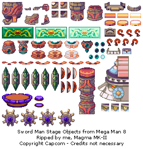 Mega Man 8 - Sword Man Stage Objects