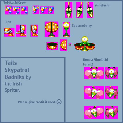 Sonic the Hedgehog Customs - Badniks (Tails Skypatrol, Genesis-Style)