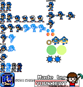 Sonic the Hedgehog Media Customs - Sonic Man (Mega Man NES-Style)