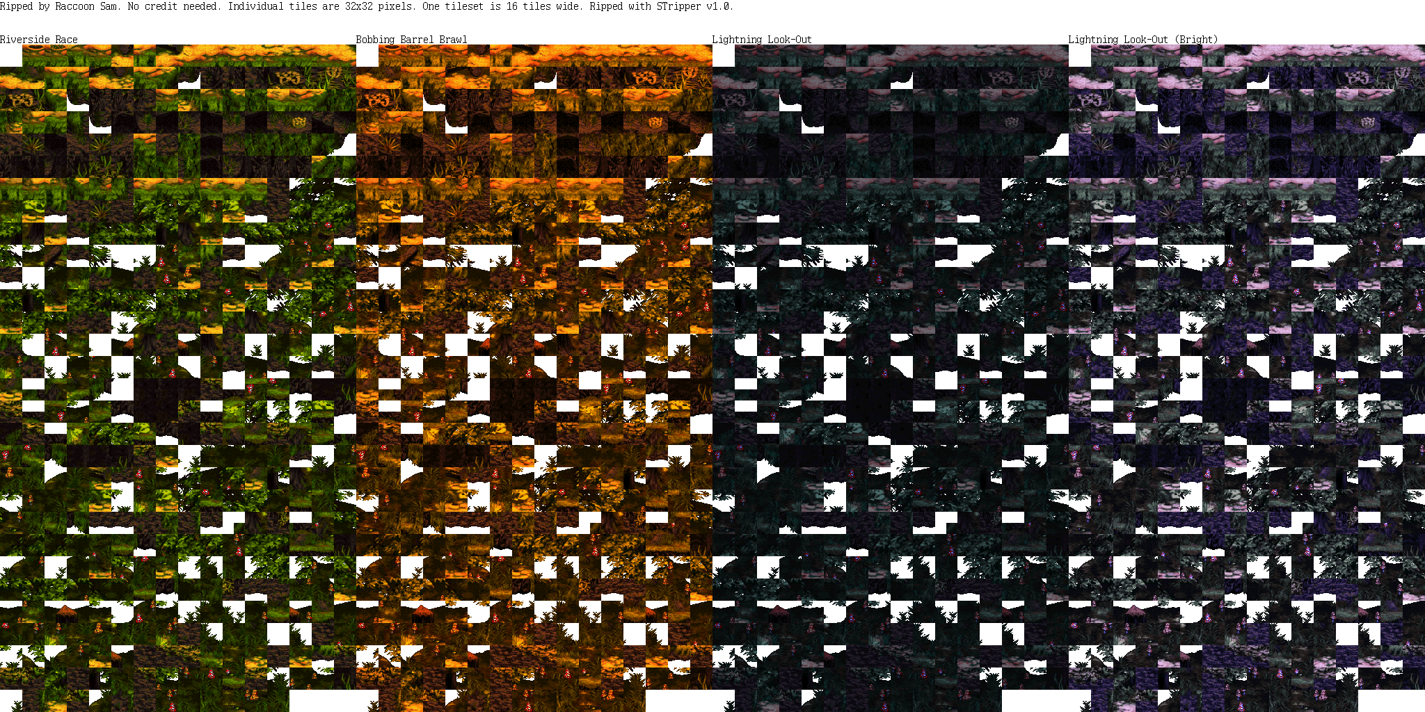 Donkey Kong Country 3: Dixie Kong's Double Trouble - Riverside Tileset