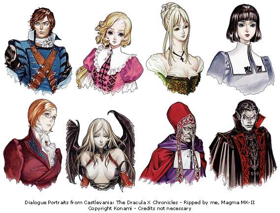 Castlevania: Dracula X Chronicles - Dialogue Portraits