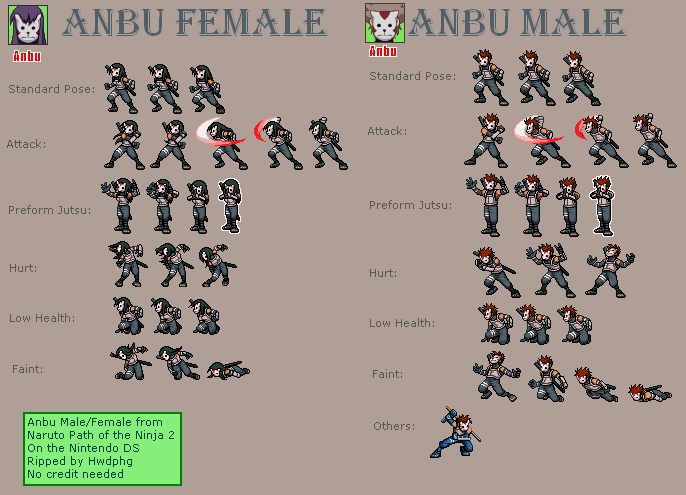 Naruto: Path of the Ninja 2 - Anbu (Male and Female)