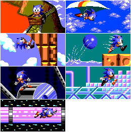 Sonic the Hedgehog Customs - Level Icons (Sonic 2 8-bit, Sonic Alone Variant)