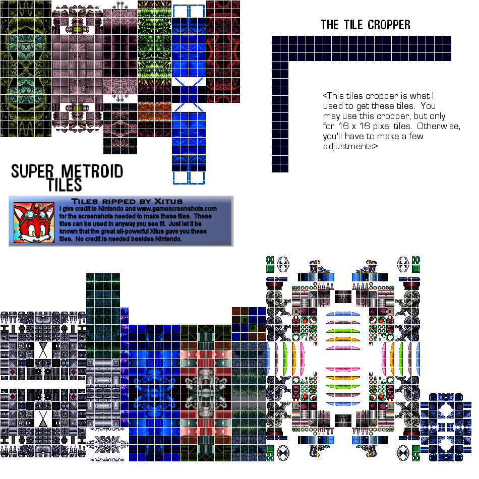 Super Metroid - Background Tiles