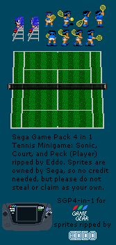 Sonic and Tennis Minigame