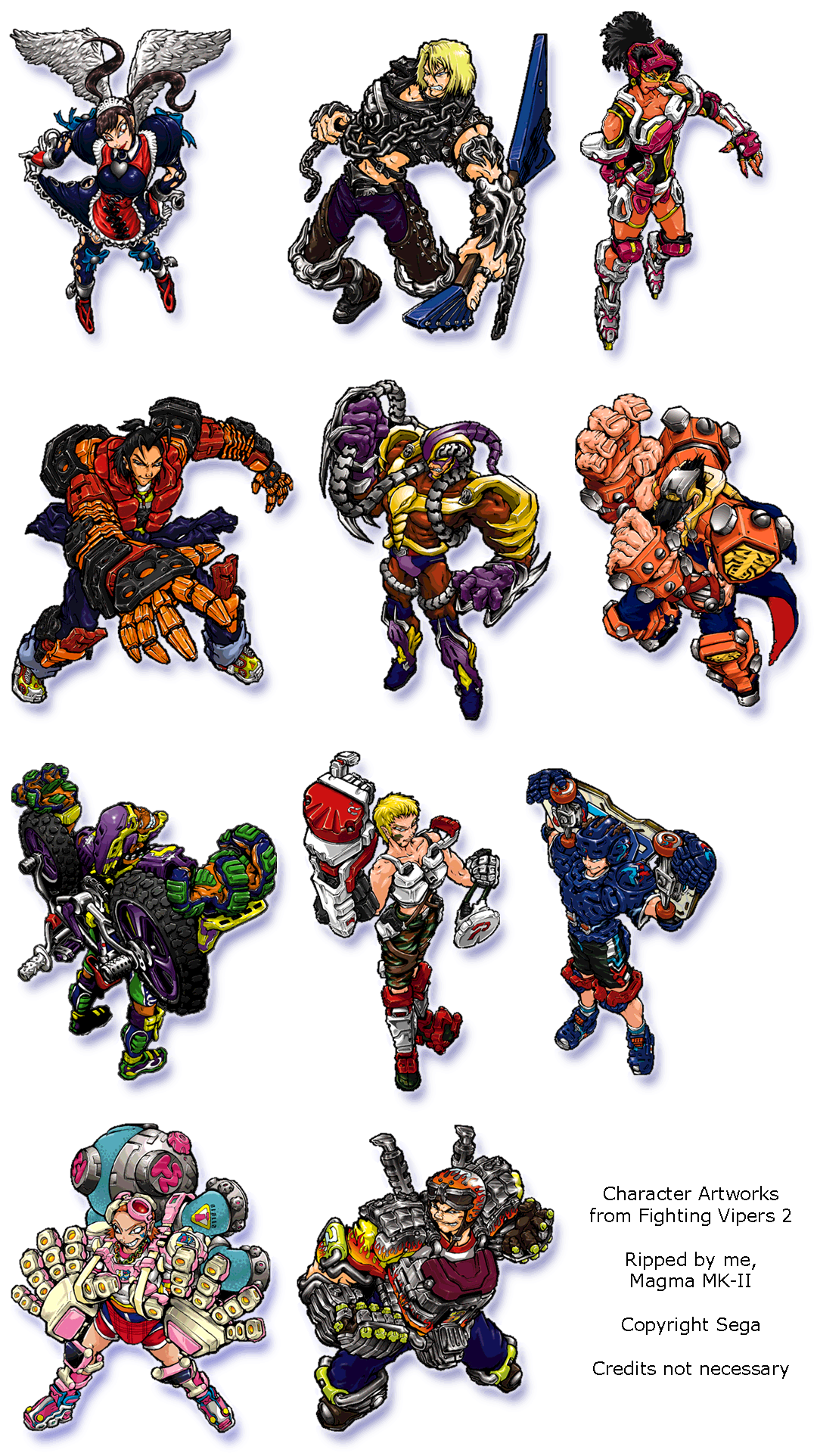 Fighting Vipers 2 - Character Artworks