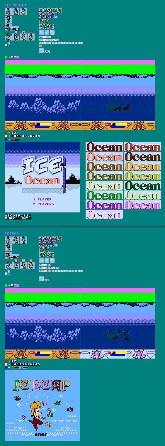 Ice Ocean / Icecap (Bootleg) - Playable Character, Enemies, and Stages
